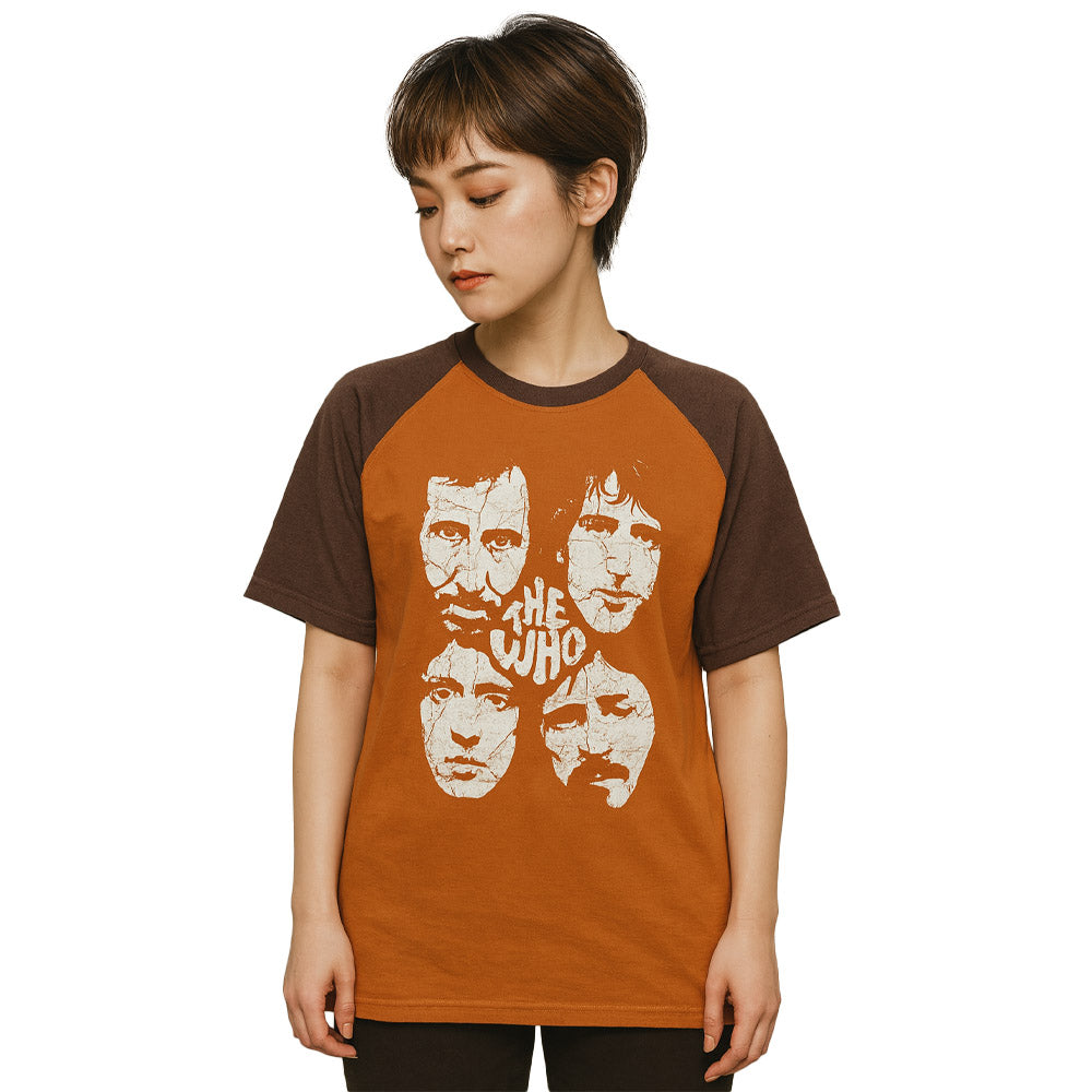 THE WHO ザ・フー - Faces / 半袖ラグラン / リンガー / Tシャツ / メンズ