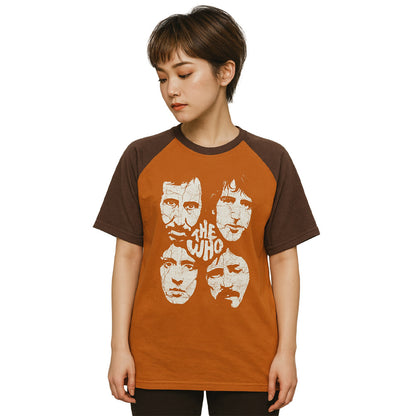 THE WHO ザ・フー - Faces / 半袖ラグラン / リンガー / Tシャツ / メンズ