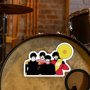 THE BEATLES ビートルズ (来日 60周年 ) - Yellow Submarine The Band / ステッカー