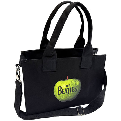 THE BEATLES ビートルズ (来日 60周年 ) - White Album Faces & Apple / Black / Back Print / トートバッグ