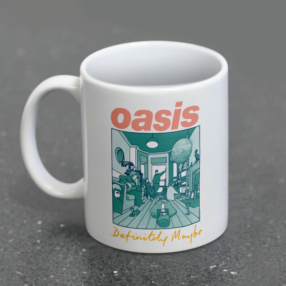 OASIS オアシス (結成 35周年 ) - DEFINITELY MAYBE WHITE POD MUG / マグカップ