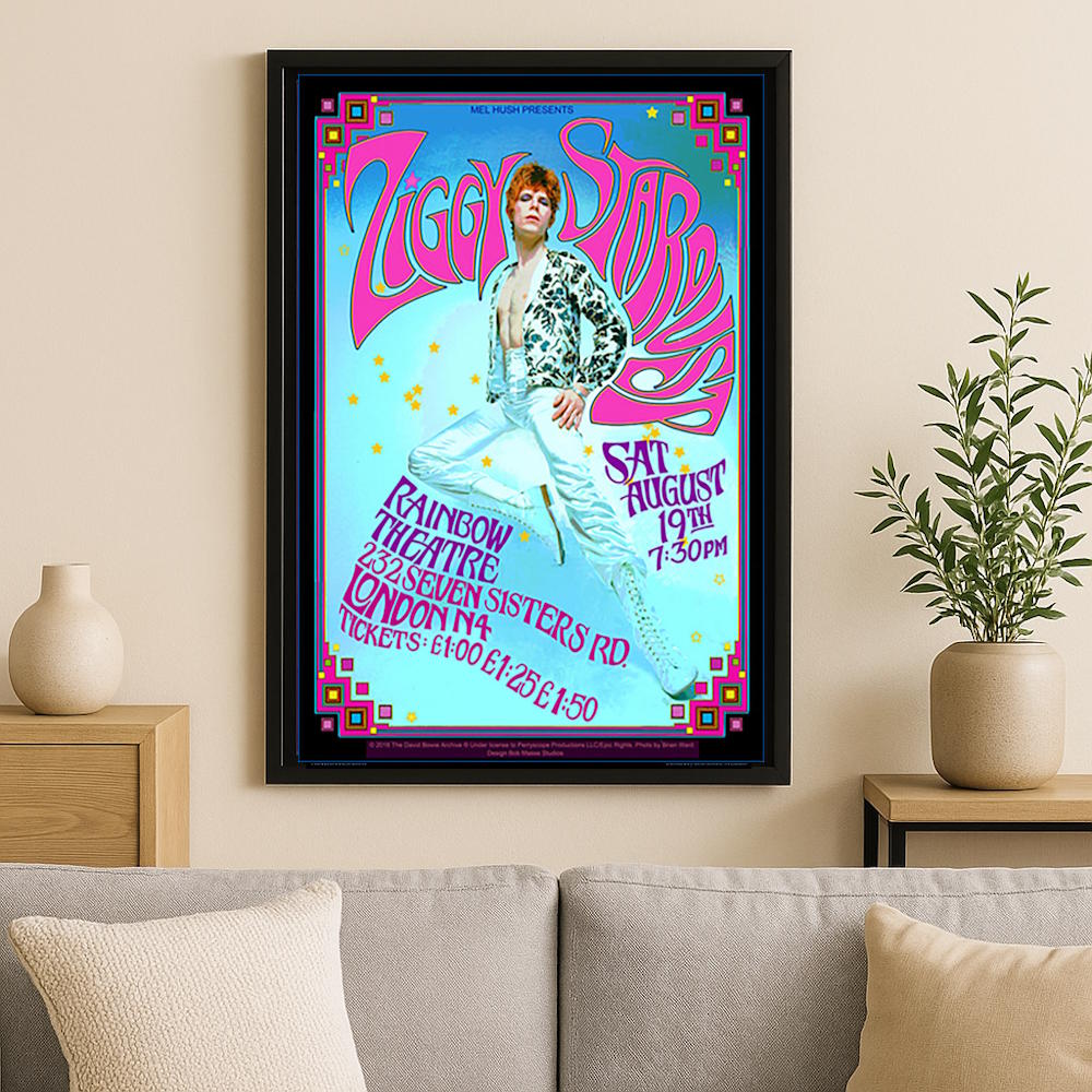 DAVID BOWIE デヴィッドボウイ (追悼 10年 ) - Ziggy Stardust Concert Poster / Bob Masse / ポスター