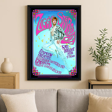 DAVID BOWIE デヴィッドボウイ (追悼 10年 ) - Ziggy Stardust Concert Poster / Bob Masse / ポスター