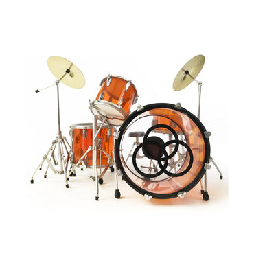 LED ZEPPELIN - (来日 55周年 ) - Vistalite Transparent Amber Tribute Zep Mini Drum Set Replica Collectible