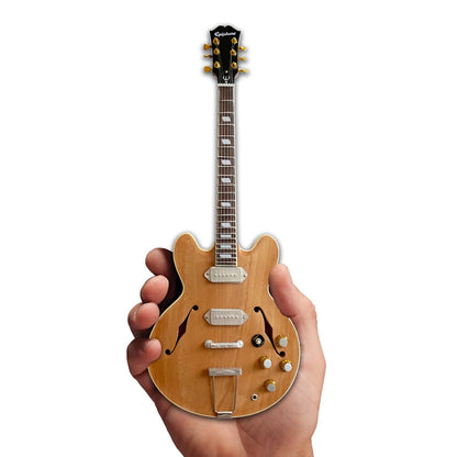 JOHN LENNON ジョンレノン (生誕 85年 ) - Epiphone 1965 Revolution Natural Casino 1:4 Scale Miniature Guitar Model / ミニチュア楽器