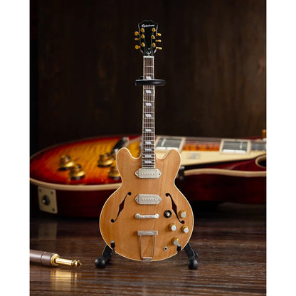 JOHN LENNON ジョンレノン (生誕 85年 ) - Epiphone 1965 Revolution Natural Casino 1:4 Scale Miniature Guitar Model / ミニチュア楽器