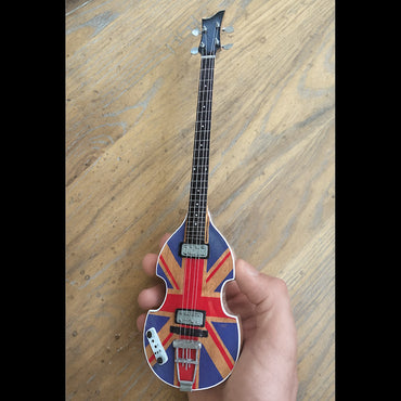 PAUL MCCARTNEY ポールマッカートニー - Paul's Union Jack Violin Bass Miniature Guitar Replica / Fab Four / ミニチュア楽器