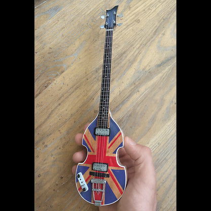 PAUL MCCARTNEY ポールマッカートニー - Paul's Union Jack Violin Bass Miniature Guitar Replica / Fab Four / ミニチュア楽器