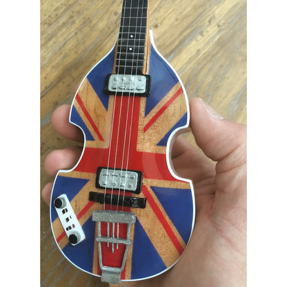 PAUL MCCARTNEY ポールマッカートニー - Paul's Union Jack Violin Bass Miniature Guitar Replica / Fab Four / ミニチュア楽器
