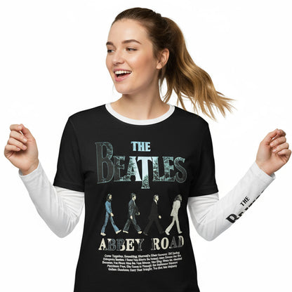 THE BEATLES ビートルズ (来日 60周年 ) - Abbey Road Infill / アームプリントあり / Tシャツ / メンズ