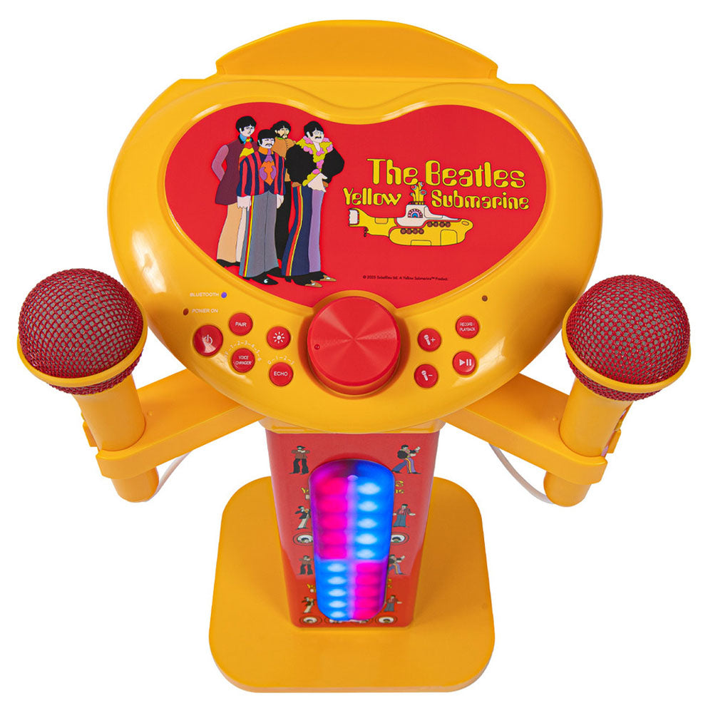 THE BEATLES ビートルズ (来日 60周年 ) - Yellow Submarine Pedestal / カラオケスピーカー / マイク2本付き / 楽器用品