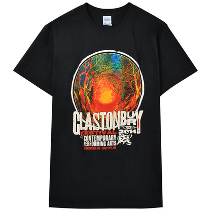 フェス公式Tシャツ GLASTONBURY グラストンベリー - FESTIVAL 2014 （超レア） / バックプリントあり / ヴィンテージ / Tシャツ / メンズ