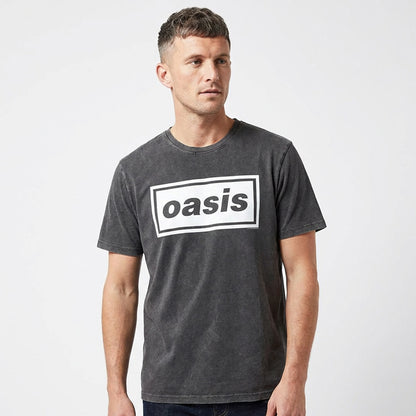 OASIS オアシス (結成 35周年 ) - Decca Logo / Stone Wash / Tシャツ / メンズ