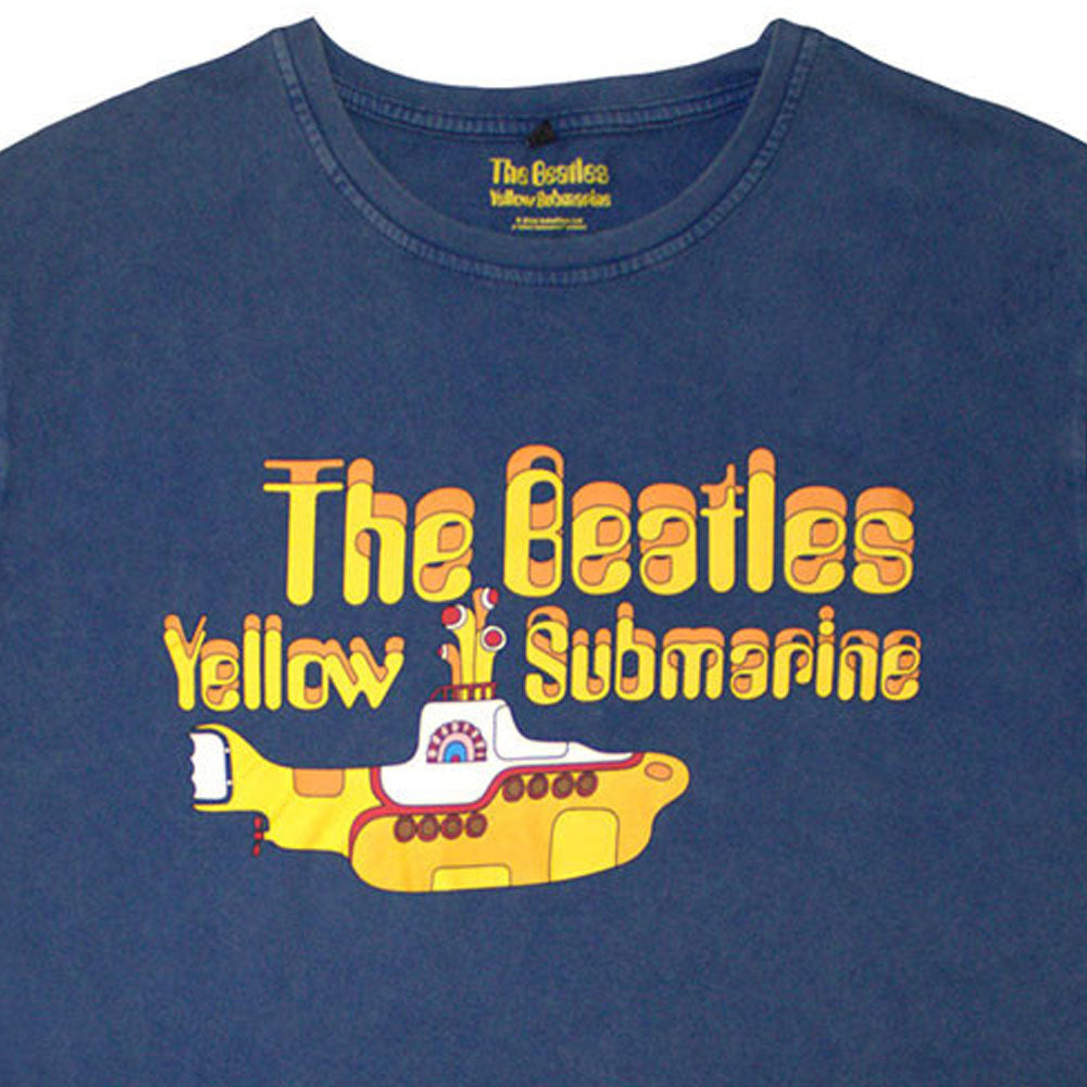 【予約商品】 THE BEATLES ビートルズ (来日 60周年 ) - Logo & Sub / Stone Wash / Tシャツ / メンズ