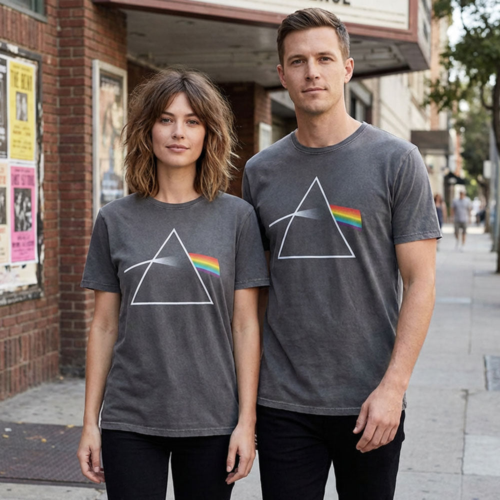 PINK FLOYD ピンクフロイド - Dark Side of the Moon Album / Stone Wash / Tシャツ / メンズ