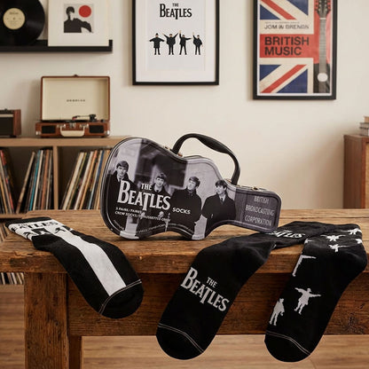 THE BEATLES ビートルズ (来日 60周年 ) - GUITAR TIN SOCK BOX / 3足セット / ソックス / メンズ