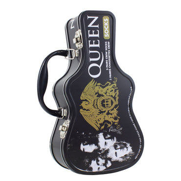 QUEEN クイーン (フレディ 生誕 80年 ) - Logos / GUITAR TIN SOCK BOX / 3足セット / ソックス / メンズ