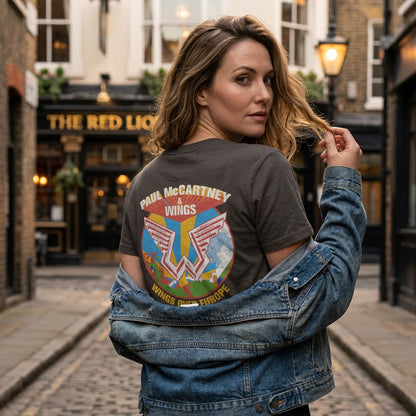 【予約商品】 PAUL MCCARTNEY ポールマッカートニー - Wings Over Europe / バックプリントあり / Tシャツ / メンズ