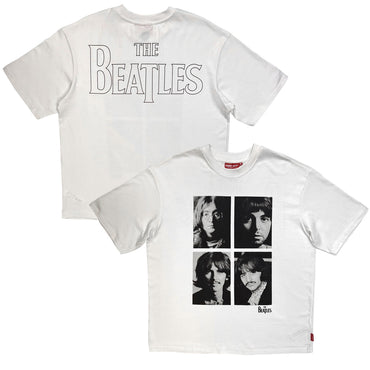 THE BEATLES - (来日 60周年 ) - Four Portrait / バックプリントあり / Stone Wash