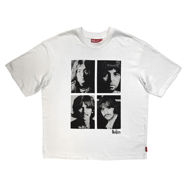 【予約商品】 THE BEATLES ビートルズ (来日 60周年 ) - Four Portrait / バックプリントあり / Stone Wash / Tシャツ / メンズ
