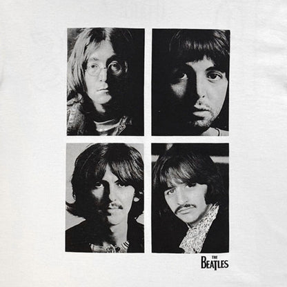 THE BEATLES ビートルズ (来日 60周年 ) - Four Portrait / バックプリントあり / Stone Wash / Tシャツ / メンズ