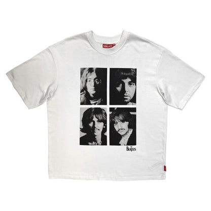 【予約商品】 THE BEATLES ビートルズ (来日 60周年 ) - Four Portrait / バックプリントあり / Stone Wash / Tシャツ / メンズ