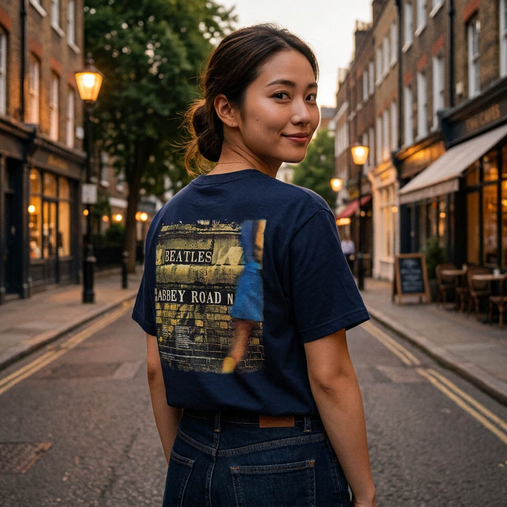 【予約商品】 THE BEATLES ビートルズ (来日 60周年 ) - Vintage Abbey Road / バックプリントあり / Tシャツ / メンズ