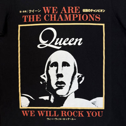 【予約商品】 QUEEN クイーン (フレディ 生誕 80年 ) - We Are The Champions / カーボンソフト加工 / Tシャツ / メンズ