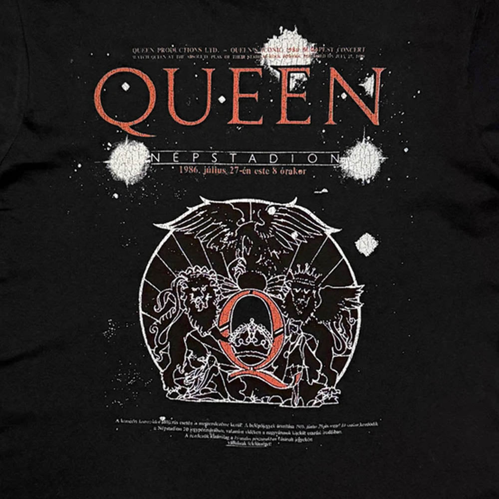 QUEEN クイーン - Budapest Iconic Poster Crest / バックプリントあり / Tシャツ / メンズ