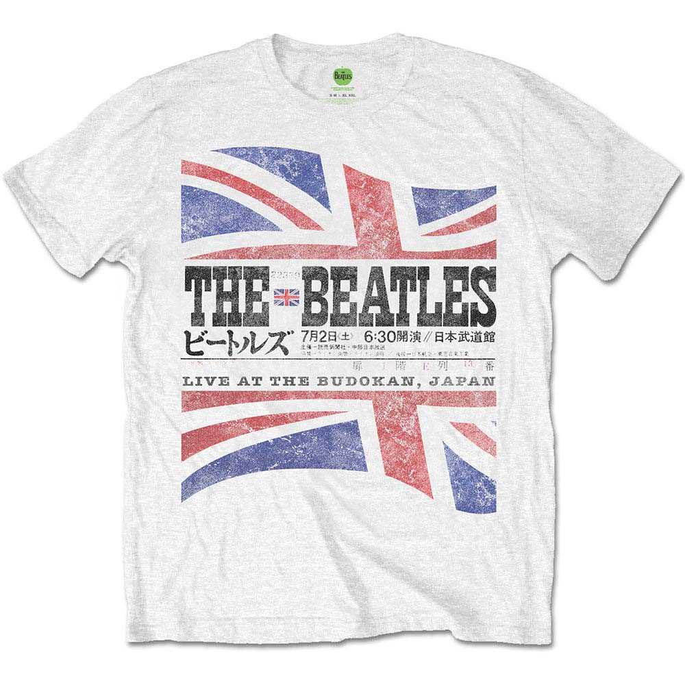 THE BEATLES ザ・ビートルズ (ABBEY ROAD発売55周年記念 ) - BUDOKAN SET LIST（ヴィンテージ加工） / バックプリントあり / Tシャツ / メンズ 【公式 / オフィシャル】