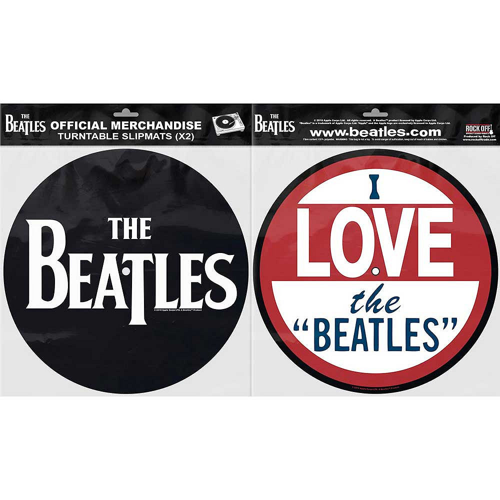 THE BEATLES ザ・ビートルズ (ABBEY ROAD発売55周年記念 ) - DROP T LOGO & LOVE / 2枚セット / スリップマット 【公式 / オフィシャル】