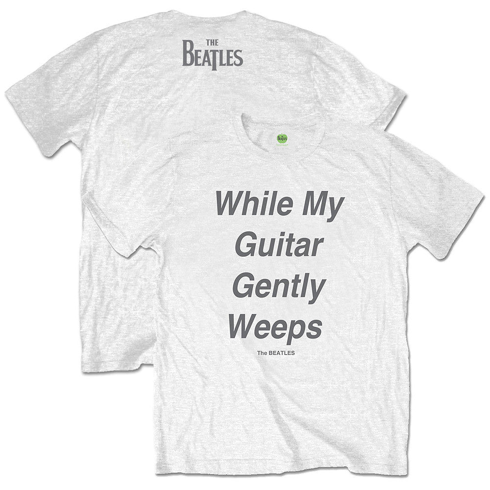 THE BEATLES ザ・ビートルズ (ABBEY ROAD発売55周年記念 ) - While My Guitar Gently Weeps / バックプリントあり / Tシャツ / メンズ 【公式 / オフィシャル】