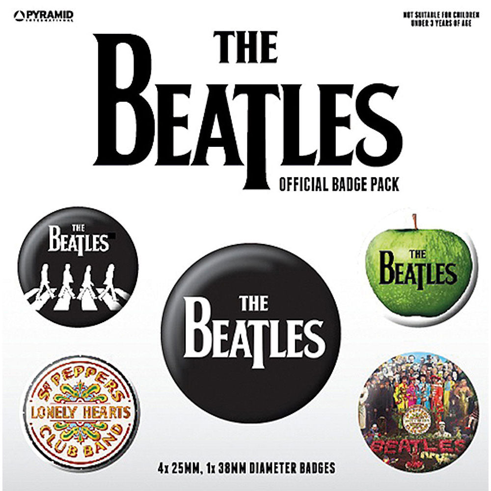 THE BEATLES ザ・ビートルズ (ABBEY ROAD発売55周年記念 ) - The Beatles 5個セット / バッジ 【公式 / オフィシャル】