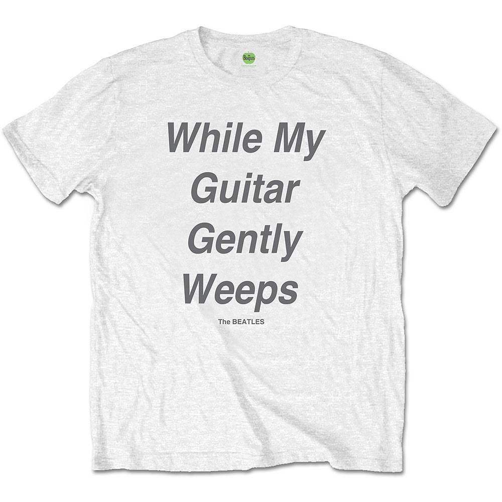 THE BEATLES ザ・ビートルズ (ABBEY ROAD発売55周年記念 ) - While My Guitar Gently Weeps / バックプリントあり / Tシャツ / メンズ 【公式 / オフィシャル】