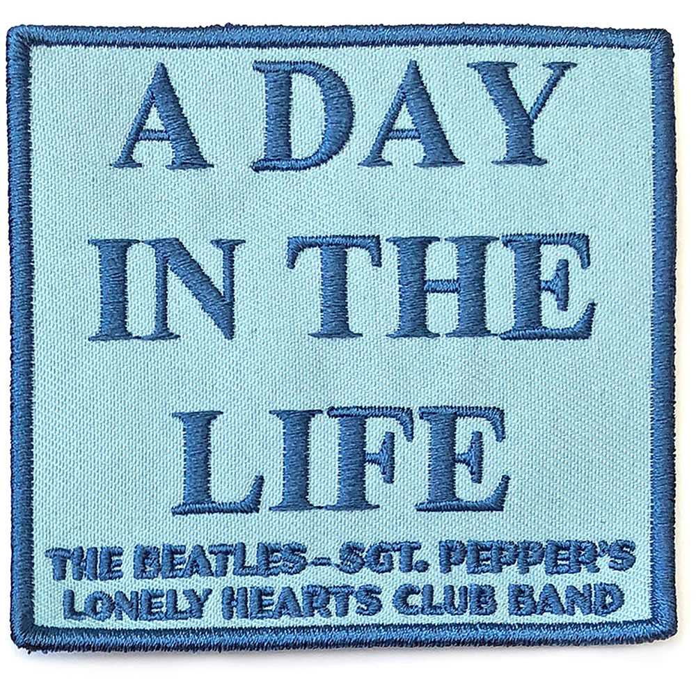 THE BEATLES ザ・ビートルズ (ABBEY ROAD発売55周年記念 ) - A Day In The Life / SONG TITLES / ワッペン 【公式 / オフィシャル】