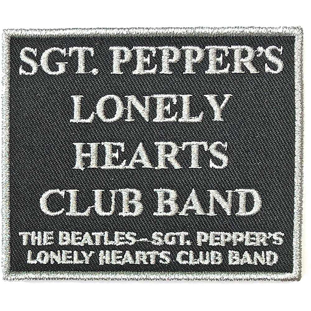 THE BEATLES ザ・ビートルズ (ABBEY ROAD発売55周年記念 ) - Sgt. Pepper's….Black / SONG TITLES / ワッペン 【公式 / オフィシャル】
