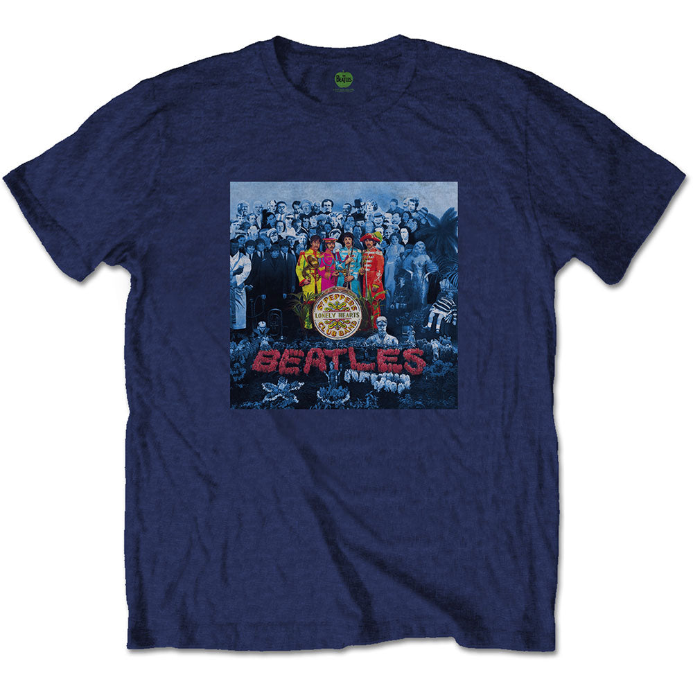 THE BEATLES ザ・ビートルズ (ABBEY ROAD発売55周年記念 ) - Sgt Pepper Blue / バックプリントあり / Tシャツ / メンズ 【公式 / オフィシャル】