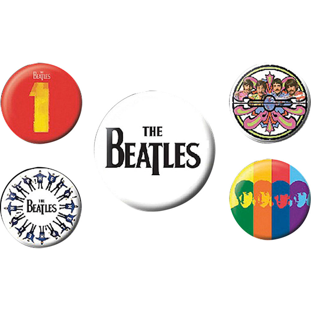 THE BEATLES ザ・ビートルズ (ABBEY ROAD発売55周年記念 ) - The Beatles 1 5個セット / バッジ 【公式 / オフィシャル】