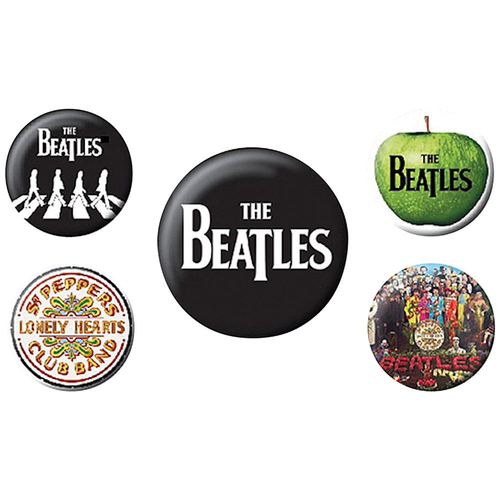 THE BEATLES ザ・ビートルズ (ABBEY ROAD発売55周年記念 ) - The Beatles 5個セット / バッジ 【公式 / オフィシャル】