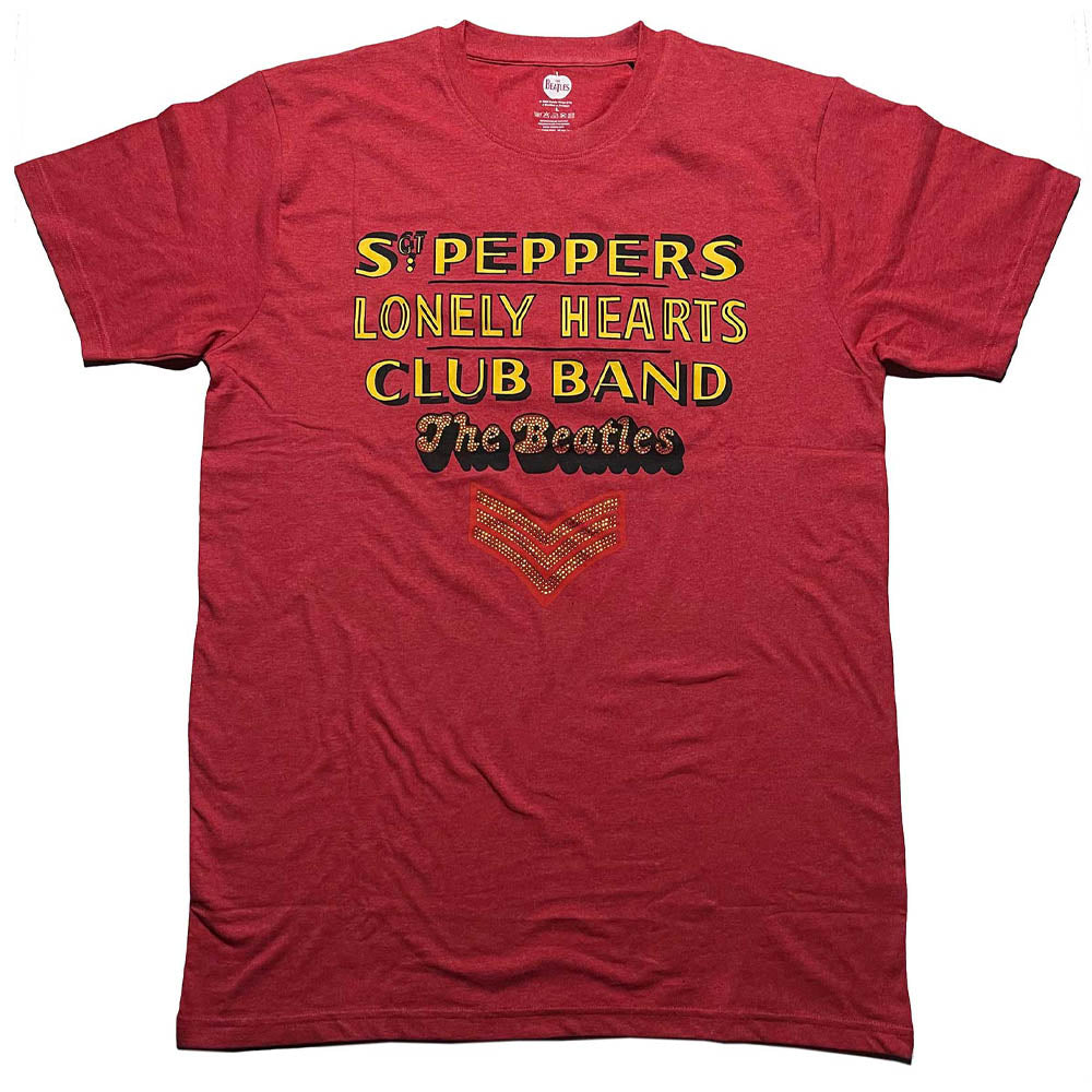 THE BEATLES ザ・ビートルズ (ABBEY ROAD発売55周年記念 ) - Sgt Pepper Stacked / Diamante（ブランド） / Tシャツ / メンズ 【公式 / オフィシャル】