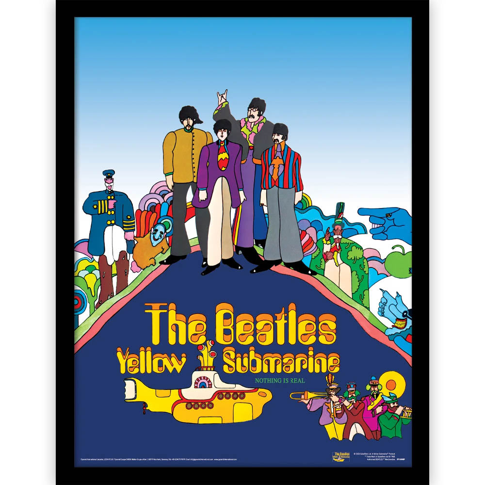THE BEATLES ザ・ビートルズ (ABBEY ROAD発売55周年記念 ) - Yellow Submarine / インテリア額 【公式 / オフィシャル】