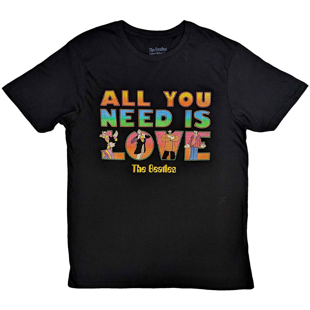 THE BEATLES ザ・ビートルズ (ABBEY ROAD発売55周年記念 ) - Yellow Submarine All You Need Is Love Stacked / Tシャツ / メンズ 【公式 / オフィシャル】